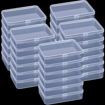 30 Pcs Small Clear Plastic Beads Storage Containers Box With Lids Mini Clear Pla - £40.78 GBP