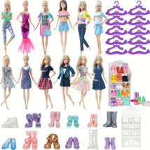 35 Set 1/6 Doll Accessories Clothes Shoes Hangers For Barbie Doll Toys For Kids - £22.78 GBP