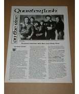 Quarterflash Hit Parader Magazine Photo Vintage 1983 - €19,70 EUR