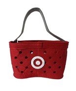 Target Halloween Trick Treat Tote Basket Pail Red Felt Bag Hyde &amp; Eek Bu... - £21.37 GBP