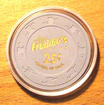 (1) 25 Cent Freddie&#39;s Club Casino Chip - Renton, Washington - $8.95