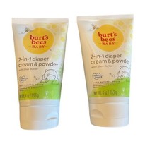 2X Burts Bees Baby 2 in 1 Cream &amp; Powder Talc-Free Diaper Rash Cream 4Oz... - £43.96 GBP