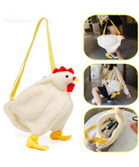 Women Faux Fur Shoulder Tote Purse Cartoon Chicken Plush Handbag Crossbo... - $24.65 CAD