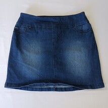 S.C. & Co. Denim Skort Women's Medium Cotton Blend Pull-On Stretch Mini Skirt image 14