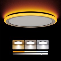Dimmable Led Flush Mount Ceiling Light With Night Light 2000K, 13 Inch 24W 3000K - £39.48 GBP