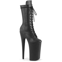 FINAL SALE Women&#39;s 10&quot; Heel Platform Lace-Up Black Mid Calf Side Zipper ... - €41,43 EUR