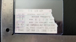 Bush - Vintage March 23, 1996 El Paso, Texas Concert Ticket Stub - £7.84 GBP