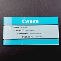 Vintage Canon FD Lens Instructions Table Guide Brochure Pamphlet - 4 Languages - £6.10 GBP