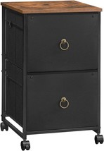 Hoobro 2 Drawer Mobile File Cabinet, Rolling Printer Stand, Vertical Filing - $1,108.61 MXN