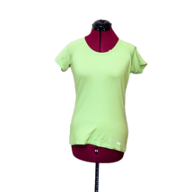 Under Armour HeatGear Top Neon Yellow Women Size Small Semi Fitted - £19.74 GBP