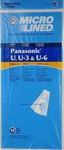 20 Panasonic Type U, U3, U6 DVC Micro-Lined Made Vacuum Bags, 20 Pack. - £17.57 GBP