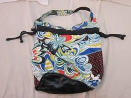 Unbranded Multicolored Floral Shoulder Bag Tote Pull String Adjustable 110531 - £11.16 GBP