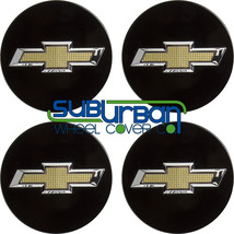 2013-2022 Chevrolet Trax Black / Gold Button Center Caps # 95265250 NEW SET/4 - £72.10 GBP