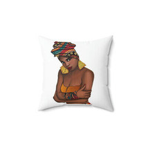 African Woman Beauty Faux Suede Square Pillow. Both Sides Print - £17.09 GBP