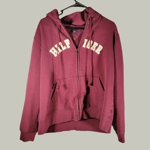 Tommy Hilfiger Teen Jacket Sweatshirt 2XL Youth Full Zip Maroon Hoodie - £13.60 GBP