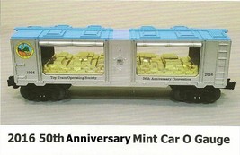 Lionel 6-58257 O Gauge TTOS 2016 50th Anniversary Mint Car 1966-2016 w/Carton - £34.90 GBP