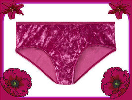 Xl Raspberry Pink Full Velvet Rare Victorias Secret Logo Vs Star Hiphugger Panty - £9.77 GBP