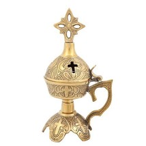 Greek Russian Orthodox Christian Brass Censer Incense Burner (170 B) - $39.50