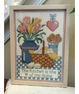 Framed &quot;Country Kitchen&quot;  tulips 10.5” x 14.5” Farmhouse wall picture ha... - £19.61 GBP