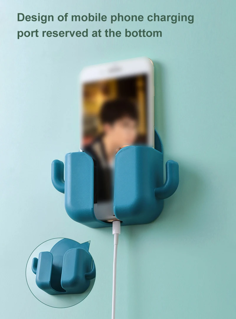 Unted organizer punch free remote control holder stand mobile phone a wall holder shelf thumb200