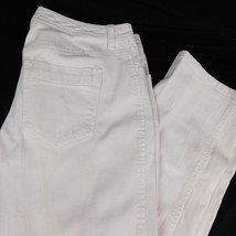 Chico&#39;s Platinum Denim Women Phoebe AK MS White Jeans W 32 L 27 - $19.99