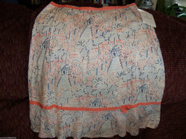 Liz Claiborne Cottage House Print Skirt Size 8 Women&#39;s NEW - £20.39 GBP