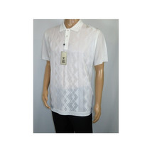 Mens Polo Shirt Slinky Sheer Short Sleeves Soft Touch by Stacy Adams 57007 White image 3