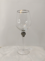Christian Siriano Rhinestone Platinum Wine Glass 10&quot; One PC. - £14.98 GBP