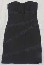 Speechless Black Floral Lace Tube Bandage Strapless Mini Dress Padded Bra 3 Xs - £4.67 GBP