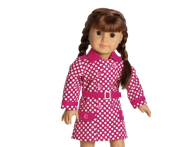 American Girl Doll Rainy Coat Authentic Charming New in box with Charm - £20.11 GBP