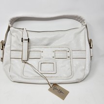 Jessica Simpson Shoulder Bag Large White w Gold Accents Handbag Purse JS... - £9.31 GBP