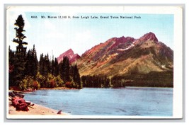 Grand Teton National Park Wyoming Wy Leigh Lago MT Moran Unp Wb Cartolina Z10 - £2.32 GBP