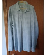 Mizzen Main Shirt Mens Sz XL Performance Button up Blue White Windowpane... - £11.92 GBP