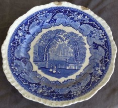 Antique Mason&#39;s Ironstone Luncheon Plate - Vista England - BLUE ON WHITE - OLD - £19.89 GBP