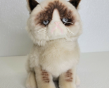 Gund 9&quot; Grumpy Cat Plush Toy Stuffed Animal Siamese Sitting Beige Brown Sad - $9.64