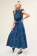 FAN FAVORITE WOVEN DENIM MIDI DRESS - £63.00 GBP