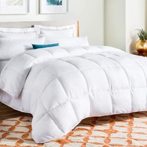 White Down Substitute All-Season Linenspa Comforter Duvet Insert In A Queen Size - £35.49 GBP