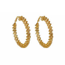 18K Gold-Plated Twist Hoop Earring - £10.14 GBP