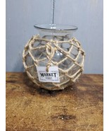 Nautical Looking clear container Pot with rope netting.  - $238.87 MXN