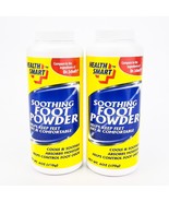Health Smart Soothing Foot Powder TALC 6oz Lot of 2 Compare To Dr Scholls - $23.74 CAD