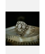 2.1Ct Moissanit Rund Vintage Verlobungsring 10k Echt Weißgold - $814.68 CAD
