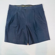 Ben Hogan Mens Golf Chino Shorts Size 38 Black Pleated Front - $18.99