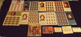 Rock &amp; Roll Legends John Lennon Stamps, 8 sheets of 16 MNH COA, + bonus stamps - £53.16 GBP