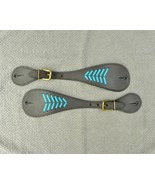 Vintage USA Leather western Adult Spur Straps -Expresso brown w/Turquois... - €25,23 EUR