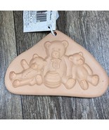 Amaco Cotton Press Terra-Cotta Cookie Mold Teddy Bears - $188.28 MXN
