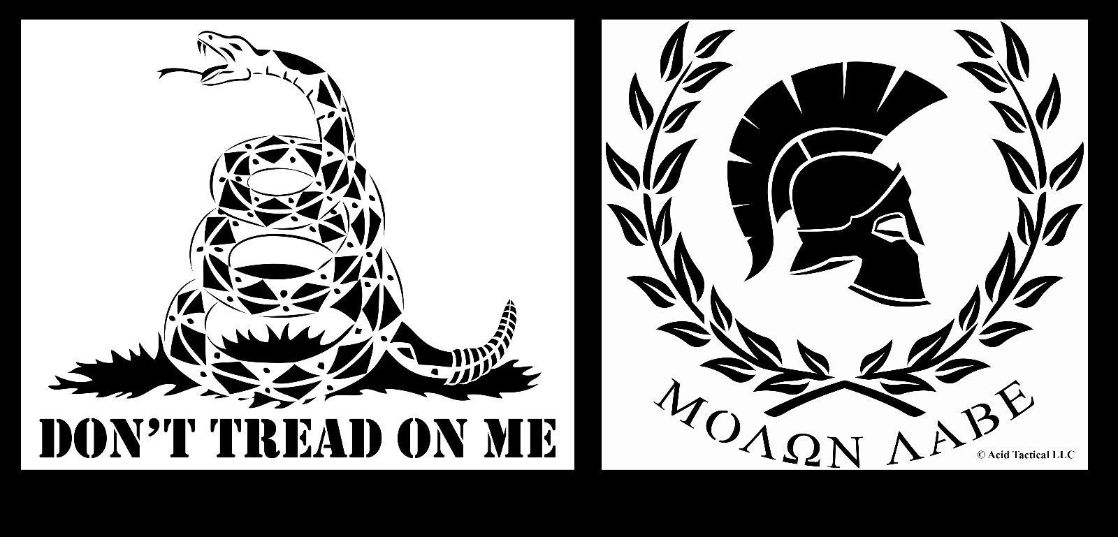 8&quot; ΜΟΛΩΝ ΛΑΒΕ MOLON LABE &amp; GADSDEN DON&#39;T TREAD Vinyl Car Truck Sticker 2... - $8.99