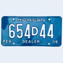 2006 United States Michigan Base Dealer License Plate 654D44 - £13.23 GBP