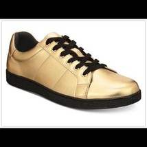 I.N.C. Men&#39;s Orion Metallic Low-Top Sneakers Gold   - £33.86 GBP