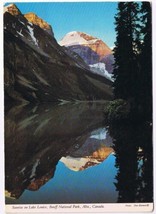 Postcard Lake Louise Sunrise Over Mt Lefroy Banff National Park Alberta - $3.95