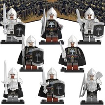 8pcs Lord of the Rings Minifigures Gondor Soldiers Spear Bowman Swords Infantry - £15.17 GBP